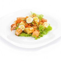 Салат с лососем и овощами Салат с лососем и овощами