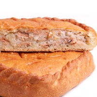 Сдобный пирог с горбушей и рисом Сдобный пирог с горбушей и рисом