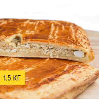 Слоеный пирог с капустой и яйцом 1.5кг Слоеный пирог с капустой и яйцом 1.5кг