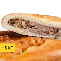 Сдобный пирог с мясом и картофелем 1.5кг Сдобный пирог с мясом и картофелем 1.5кг