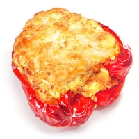 Перец фаршированный курицей и сыром