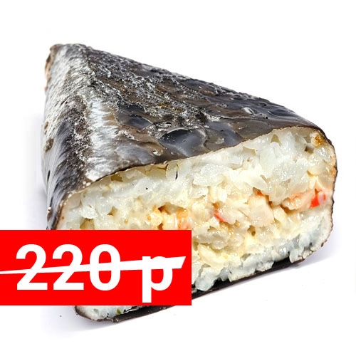 Онигири с сурими и креветкой