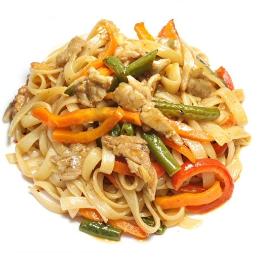 Удон со свининой и овощами