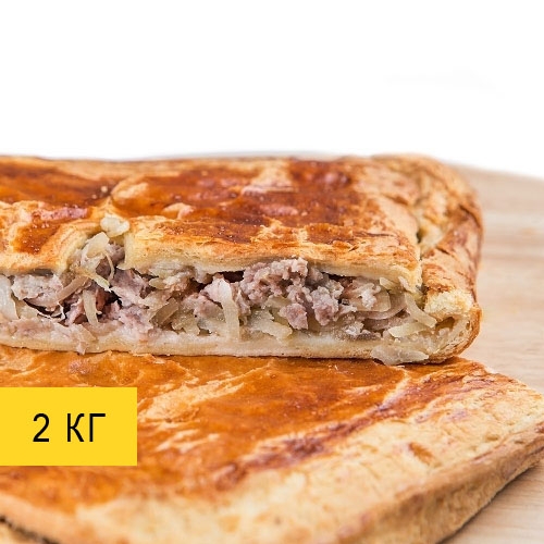 Слоеный пирог с мясом и картофелем