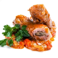 Рулет из свинины, с беконом и сыром Рулет из свинины, с беконом и сыром
